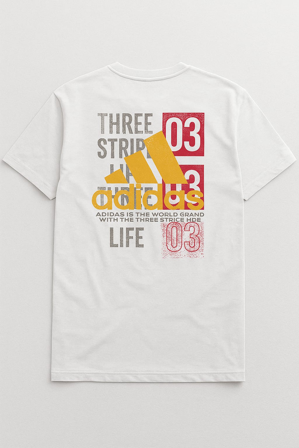 Oversized Bold White Adidas T-Shirt