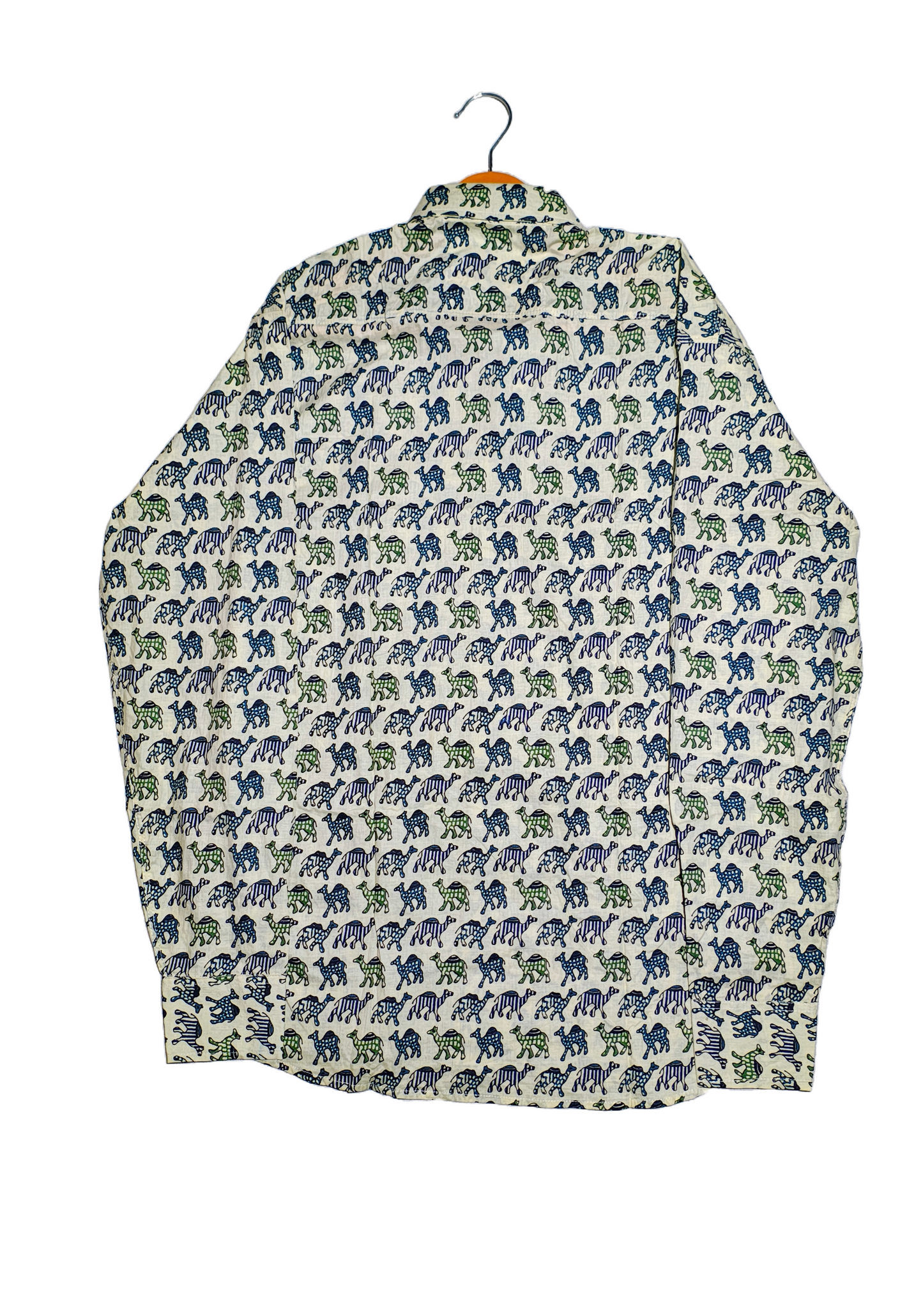 Multicolor Handblock Animal Print Cotton Shirt