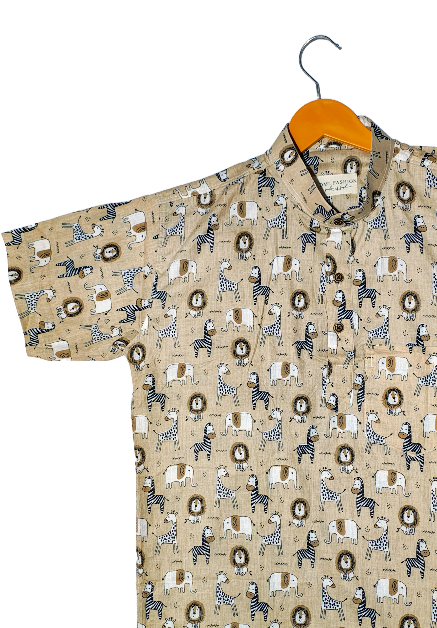 Beige Handcrafted Safari Shirt