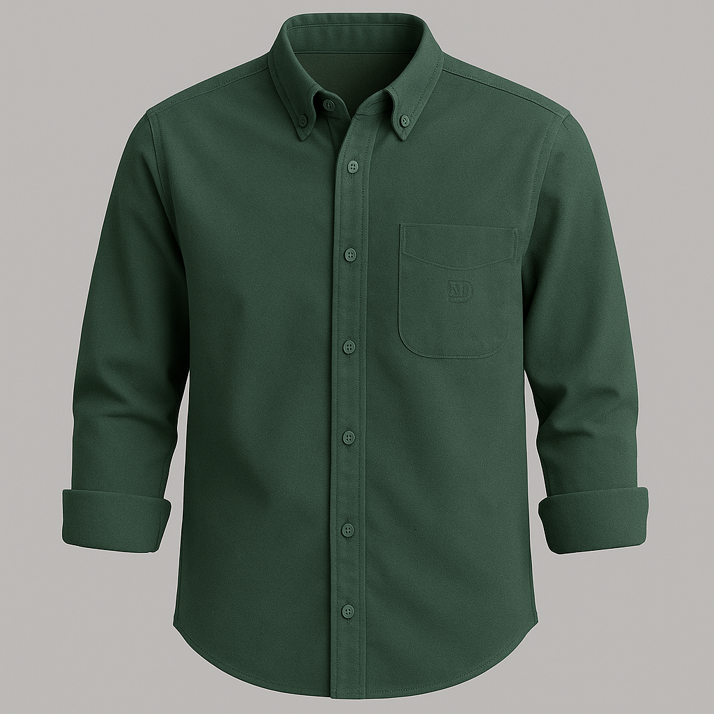 Evergreen Dark Green Cotton Shirt