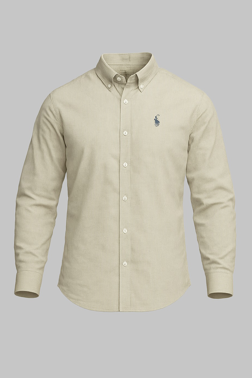 Mint Green Striped Cotton Shirt