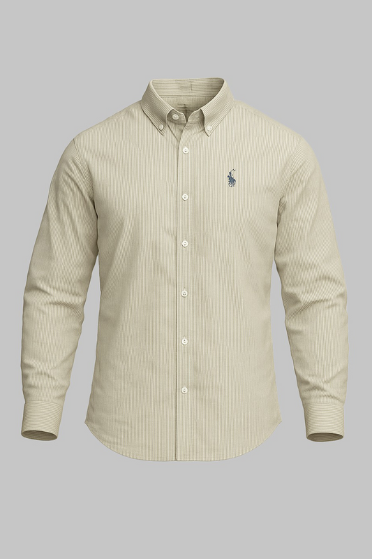 Mint Green Striped Cotton Shirt